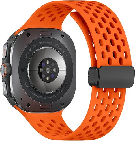 Magnetic Anti Sweat Sport Band Compatible with Samsung Galaxy Watch Ultra 47mm(2024), Waterproof Breathable Soft Silicone Bands for Men Women in Saudi Arabia