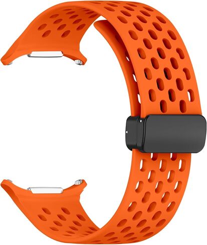 Magnetic Anti Sweat Sport Band Compatible with Samsung Galaxy Watch Ultra 47mm(2024), Waterproof Breathable Soft Silicone Bands for Men Women in Saudi Arabia