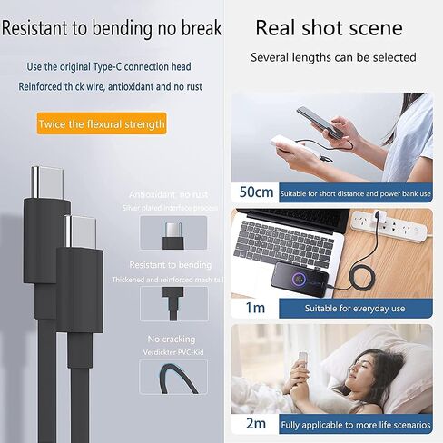 Adhiper USB C to USB C PVC 3A Profession Computer Charging Cable and Data Synchronization Cable for Thinkpad/Thinkbook/Ideapad/Yoga/Series for Lenovo Series,for iPad Pro/Air/Galaxy S23/Pixel(1m) in Saudi Arabia
