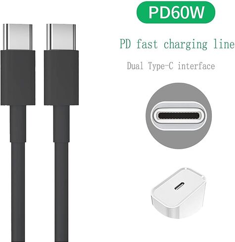 Adhiper USB C to USB C PVC 3A Profession Computer Charging Cable and Data Synchronization Cable for Thinkpad/Thinkbook/Ideapad/Yoga/Series for Lenovo Series,for iPad Pro/Air/Galaxy S23/Pixel(1m) in Saudi Arabia