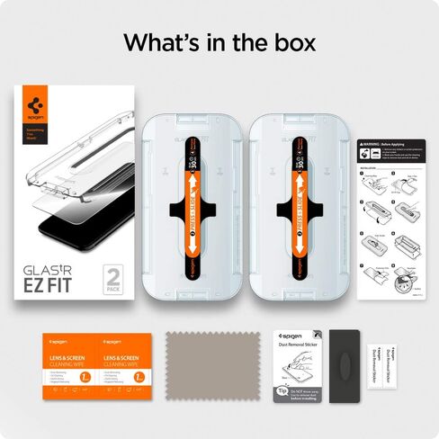 واقي شاشة من الزجاج المقوى من Spigen [GlasTR EZ FIT] مصمم لهاتف iPhone 12 mini - حماية المستشعر / عبوتين in Kuwait