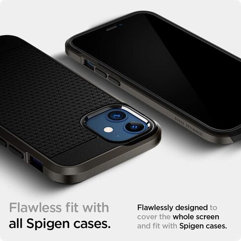 واقي شاشة من الزجاج المقوى من Spigen [GlasTR EZ FIT] مصمم لهاتف iPhone 12 mini - حماية المستشعر / عبوتين in Kuwait