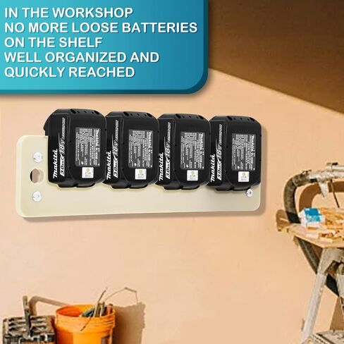 FETESNICE wall mount for Makita battery,Battery holder 18v/14.4v for Makita including mounting material,Battery holder for workshop & garage in Saudi Arabia