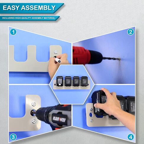 FETESNICE wall mount for Makita battery,Battery holder 18v/14.4v for Makita including mounting material,Battery holder for workshop & garage in Saudi Arabia