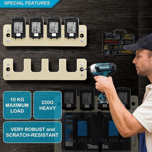 FETESNICE wall mount for Makita battery,Battery holder 18v/14.4v for Makita including mounting material,Battery holder for workshop & garage in Saudi Arabia