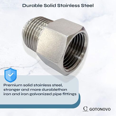 gotonovo NPT 1/2 Female Thread to 1/2 Inch Male Thread Pipe Fitting Converter Adapter Solid Brass 2 Pack in Saudi Arabia