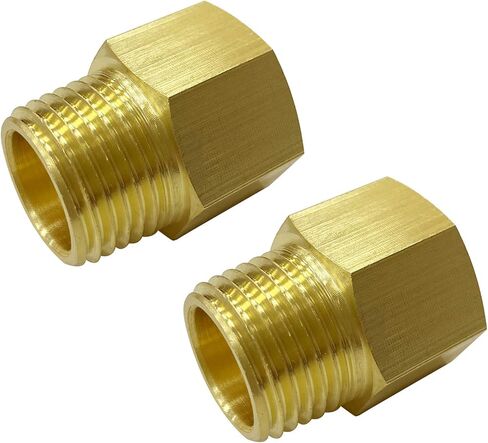 gotonovo NPT 1/2 Female Thread to 1/2 Inch Male Thread Pipe Fitting Converter Adapter Solid Brass 2 Pack in Saudi Arabia