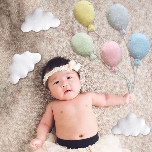 Newborn Photography Props Felt Clouds Decors Photo Props Photoshoot Unisex Baby Boys Girls Photo Prop in Saudi Arabia