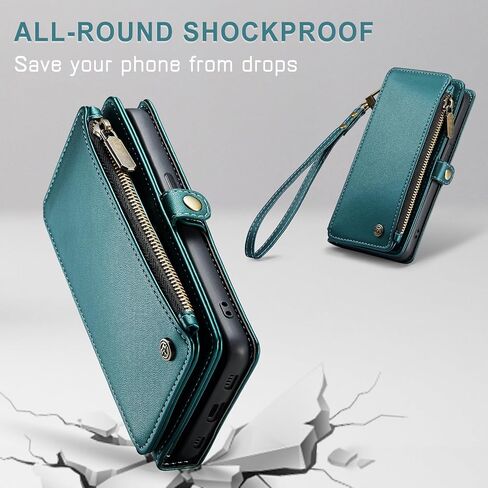Defencase for iPhone 15 Pro Max Phone Case,【RFID Blocking】 for iPhone 15 Pro Max Wallet Case for Women Men with Card Holder Zipper PU Leather Protective Phone Cover for iPhone 15 Pro Max Case, Black in Kuwait