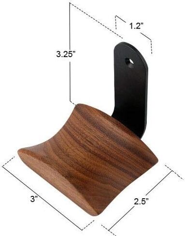 Headphone Hanger Headset Stand Hook Walnut Wood Headphone Holder Rack Hook Desk Tabletop Wall Mount Tape Under-Desk Headphone Hanger Holder, Universal Fit (Wall Mount) in Saudi Arabia