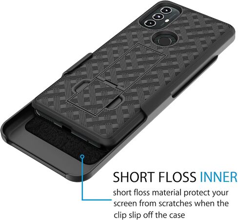 Tekcoo for Moto G Power 2022 Case Holster Clip, [Tstraw] Hard Shell [Built-in Kickstand] Secure Locking Belt Swivel Clip Defender Carrying Full Body Ultra Slim Case Cover Black in Saudi Arabia