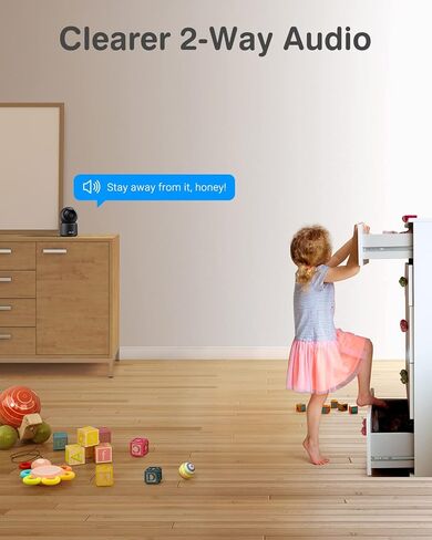 كاميرا ANNKE 1080P WiFi Pan/Tilt داخلية مع صوت ثنائي الاتجاه، وكشف الحركة البشرية، وتخزين بطاقة Cloud وSD، متوافقة مع Alexa in Kuwait