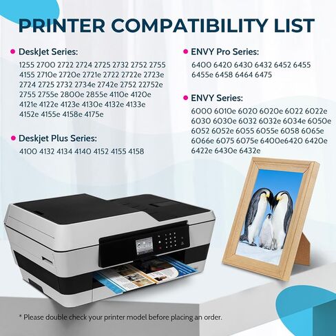 Penguin 67XL Ink Cartridges for HP Printers Deskjet 2755e 2800 2855e 4155e 2752 2723e Envy 6055 6052 Envy Pro 6458 6452 6455 Remanufactured High Yield 67 XL hp67 hp67xl 1 Color in Saudi Arabia