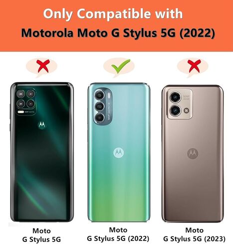 iCoverCase for Motorola Moto G Stylus 5G 2022 Wallet Case with Card Holder, Kickstand Feature PU Leather Case with Adjustable Crossbody Lanyard Magnetic Clasp Zipper Pocket Flip Cover (Rose Gold) in Saudi Arabia