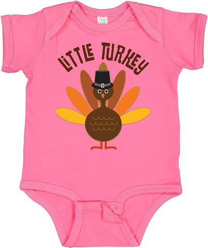 inktastic Little Turkey Thanksgiving Baby Bodysuit in Saudi Arabia