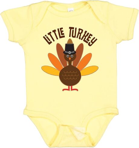 inktastic Little Turkey Thanksgiving Baby Bodysuit in Saudi Arabia