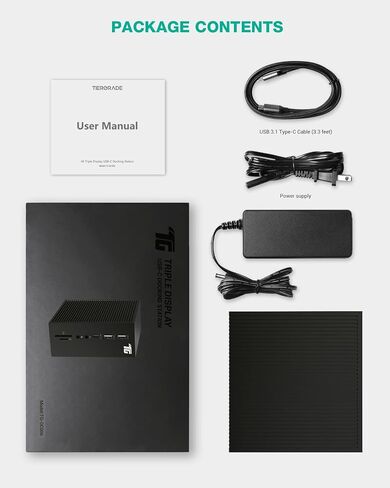 USB C Docking Station, Triple Display 17-in-1 Dock with DisplayPort, 2 HDMI, 6 USB, LAN, SD/TF Card Readers, 60W Charging, Audio in and Out, DC Input for Windows/MacOS Laptops in Saudi Arabia