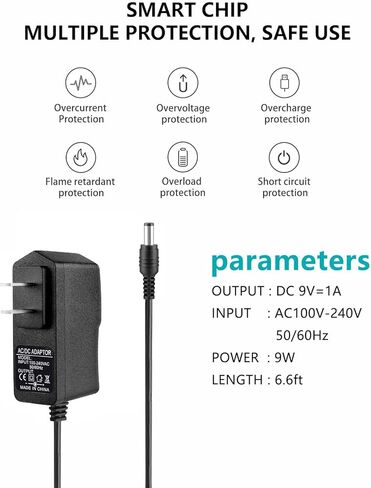 Replacment for Schwinn 9V 2A AC Adapter 6.6FT Power Cord 230 270 470 430 420 240 220 130 A10 A20 A40 Bike Exercise Elliptical Recumbent Upright Trainer Power Electronics Power Accessories AC Adapters in Kuwait