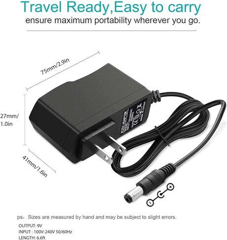 Replacment for Schwinn 9V 2A AC Adapter 6.6FT Power Cord 230 270 470 430 420 240 220 130 A10 A20 A40 Bike Exercise Elliptical Recumbent Upright Trainer Power Electronics Power Accessories AC Adapters in Kuwait