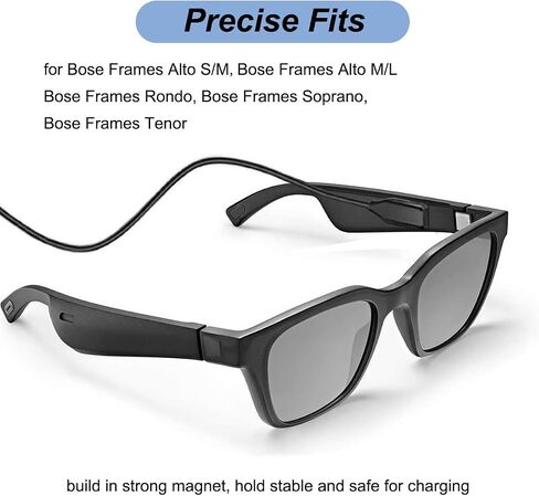 شاحن لنظارات Bose Frames الذكية، سلك كابل شحن USB بديل لنظارات Bose Frames Alto/Rondo/Soprano/Tenor Audio (1) in Kuwait