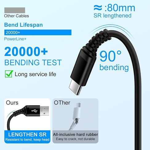 كابل من النوع A إلى USB C شحن سريع سلك شاحن سيارة بطول 3أقدام لهاتف iPhone 15 Pro Max/Pro/Plus/15، Samsung Galaxy S24 Ultra A15 A25 S23 FE S22 S21 Z Fold 5 Flip 5 A54 A14، هاتف Android ملفوف قابل للسحب in Kuwait