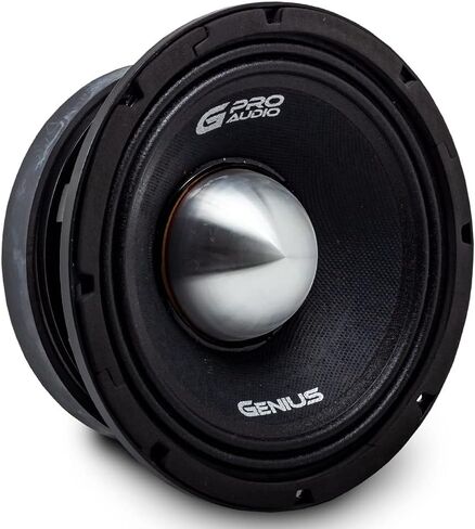 Genius Audio GPRO-M178 8", 600 Watts Max - 300 Watts RMS, High Power Pro Audio Midrange Speakers, Aluminium Bullet Car Audio Speaker, Ferrite Magnet, 4 Ohm, Reinforced Paper Cone (1 Speaker) in Saudi Arabia
