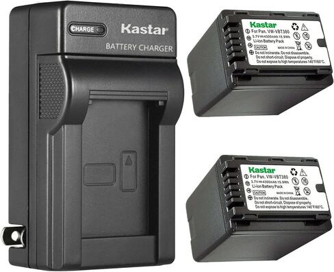 بطارية بديلة من 3 عبوات وشاحن حائط تيار متردد من Kastar لباناسونيك HC-V750، HC-V750M، HC-V750K، HC-V770، HC-V770K، HC-V770GK، HC-V770MGK، HC-V800، HC-V800K، HC- VX1، HC-VX1K، HC-VX870، HC-VX870K in Saudi Arabia