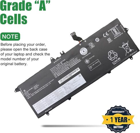 02DL013 L18L3PD1 SB10K97651 استبدال بطارية الكمبيوتر المحمول لينوفو ثينك باد T490s T495s T14s Gen 1 2020 Series 02DL014 L18M3PD1 SB10K97652 02DL015 L18M3PD2 02DL016 L18C3PD1 11.58V 57Wh in Saudi Arabia