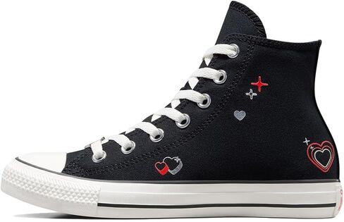 حذاء رياضي Chuck Taylor All Star Hi Top للسيدات من Converse، أسود/أبيض عتيق/Fever Dream، مقاس 8.5 in Saudi Arabia