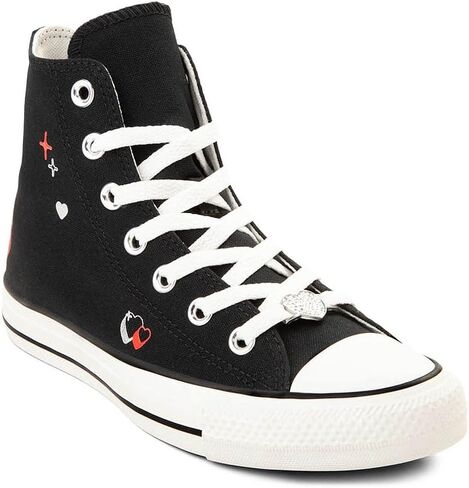 حذاء رياضي Chuck Taylor All Star Hi Top للسيدات من Converse، أسود/أبيض عتيق/Fever Dream، مقاس 8.5 in Saudi Arabia