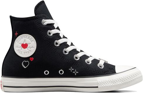 حذاء رياضي Chuck Taylor All Star Hi Top للسيدات من Converse، أسود/أبيض عتيق/Fever Dream، مقاس 8.5 in Saudi Arabia