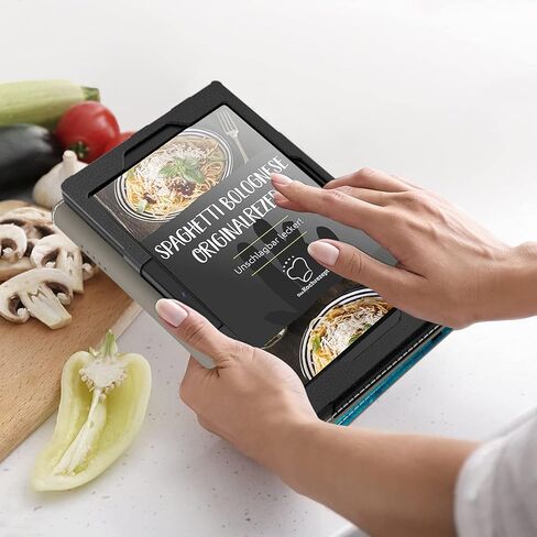 VORI Case for All-New Amazon Fire 7 Tablet (Only fit 12th Generation, 2022 Release), Slim Vegan Leather Folio Stand Smart Cover with Hand Strap and Auto Wake/Sleep for Kindle Fire 7" Tablet, Black in Kuwait