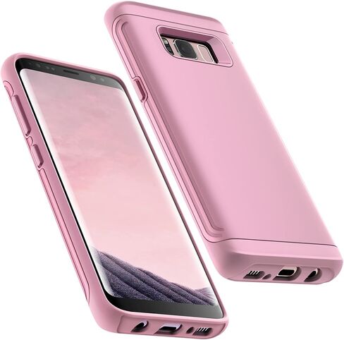 JETech Shockproof Case for Samsung Galaxy S8, Dual Layer Protective Phone Cover with Shock-Absorption (Black) in Saudi Arabia