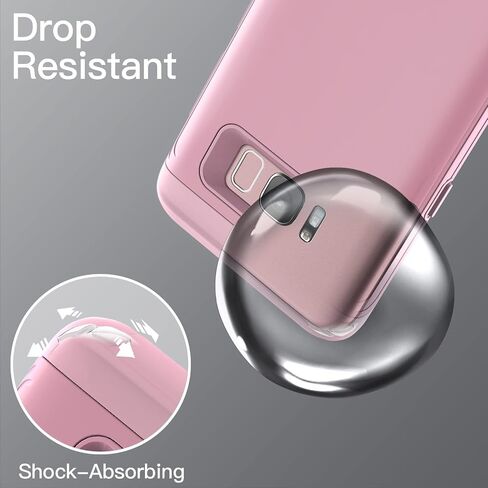 JETech Shockproof Case for Samsung Galaxy S8, Dual Layer Protective Phone Cover with Shock-Absorption (Black) in Saudi Arabia