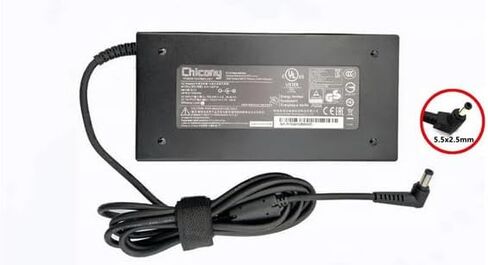 شاحن تيار متردد vbn Slim 19.5V 7.7A 150W 5.5 x 2.5mm A17-150P2A متوافق مع Chicony GF62 7RE MS-16J9 A15-150P1A A17-150P1A ADP-150VB B A14-150P1A لـ MSI GS60 GS70 MS-16J9 GE62 7RD GP 73 وي73 8SJ in Saudi Arabia