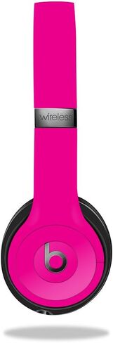 MightySkins Skin Compatible with Beats by Dr. Dre Solo 3 Wireless - Solid Hot Pink | Protective, Durable, and Unique Vinyl Decal wrap Cover | Easy to Apply, Remove | Made in The USA in Saudi Arabia