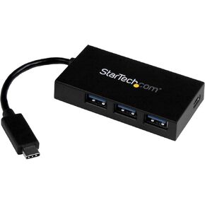 StarTech.com USB C Hub - 4 Port USB-C to USB-A (3X) and USB-C (1x) - with Power Adapter - USB Type C Hub - Port Expander (HB30C3A1CFS)