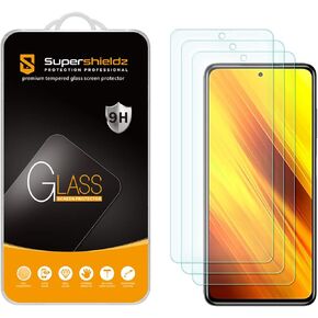 Supershieldz (3 Pack) Designed for Xiaomi Poco X3 / Poco X3 Pro/Redmi Poco X3 NFC Tempered Glass Screen Protector, Anti Scratch, Bubble Free
