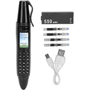 Pen Mini Cell Phone, Tiny Screen Mobile Phone Mini Mobil Cell Phone with Camera, Flashlight, FM, Bluetooth Dialer Small Pen Cell Phone Support GSM Dual SIM, Ballpoint Pen