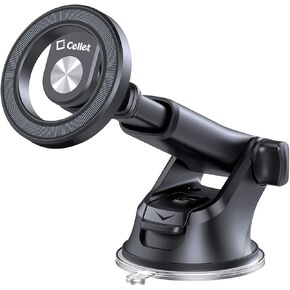 Cellet Universal Magnetic Car Dashboard & Windshield Phone Holder Mount - 360 Rotation, Extendable Arm, Compatible with iPhone 14 Pro Max, 13 Mini, 12, 11 Samsung Galaxy S23 Ultra, S23+, Note 20