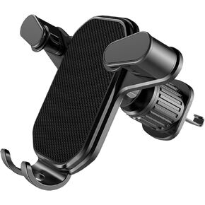 1 PC Car Phone Mount, Air Outlet Cell Phone Retainer, 360 Degree Adjustable Navigation Rack, Automobile Interior Replacements, Universal for Most Cars, SUVs and Vans (Black)