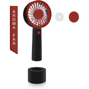 Portable Handheld Fan，Aromatherapy Diffuser Design, Personal Desk Fan with Base, 2000mAh Battery Powered small Fan with 3 Speed, rechargeable USB fan for outdoor, travel essentials