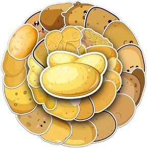 Potatoes Stickers for Laptop Computer (50Pcs),Gift for Teens Adults Girl,Potatoes Waterproof Stickers for Hydroflask,Water Bottle,Vinyl Stickers for Skateboard,Car