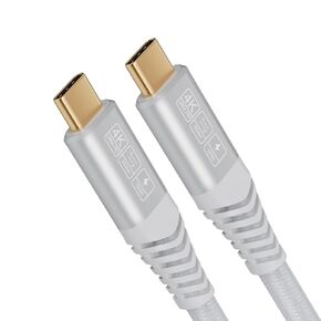 USB C 3.2 Gen 2X2 Cable, USB C to USB C Cable 3.3ft,White, 4K USB C to USB C Monitor Cable, 20Gbps High Speed Data Transfer, 100W Charging, Compatible with MacBook Pro,USB C Portable Monitor