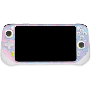 MightySkins Glossy Glitter Skin Compatible with Logitech G Cloud Gaming Handheld - Cotton Candy Swirl | Protective, Durable High-Gloss Glitter Finish | Easy to Apply | Made in The USA