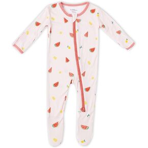 Watermelon Footie for Baby - 95% Viscose made from bamboo, 5% Spandex - Imported (Watermelon, 0-3 Months)