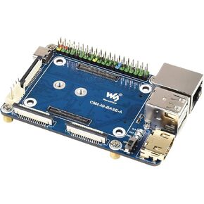 for Raspberry Pi Compute Module 4 IO Board,Mini Base Board (A) Lite Version with Standard CM4 Socket and Color-Coded Raspberry Pi 40PIN GPIO Header Onboard CSI/DSI/FAN/HDMI/USB/RJ45 Connectors