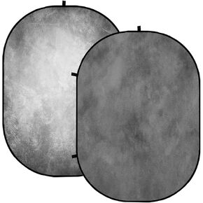 Kate Pop up Collapsible Backdrop for Photography Folded Double Side Gray Grey Collapsible Background for Photographers, 5x6.5ft