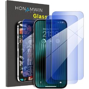 واقي شاشة مكون من قطعتين لهاتف iPhone 15، مضاد للضوء الأزرق، واقي شاشة من الزجاج المقوى in Kuwait