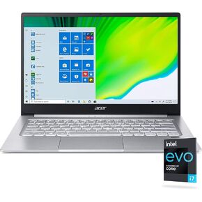 acer Swift 3 Thin & Light Laptop, 14" FHD Display, Intel EVO Core i7-1165G7 Processor, 8GB RAM, 512GB NVMe SSD, Wi-Fi 6, Fingerprint Reader, Backlit Keyboard, Windows 11 Home